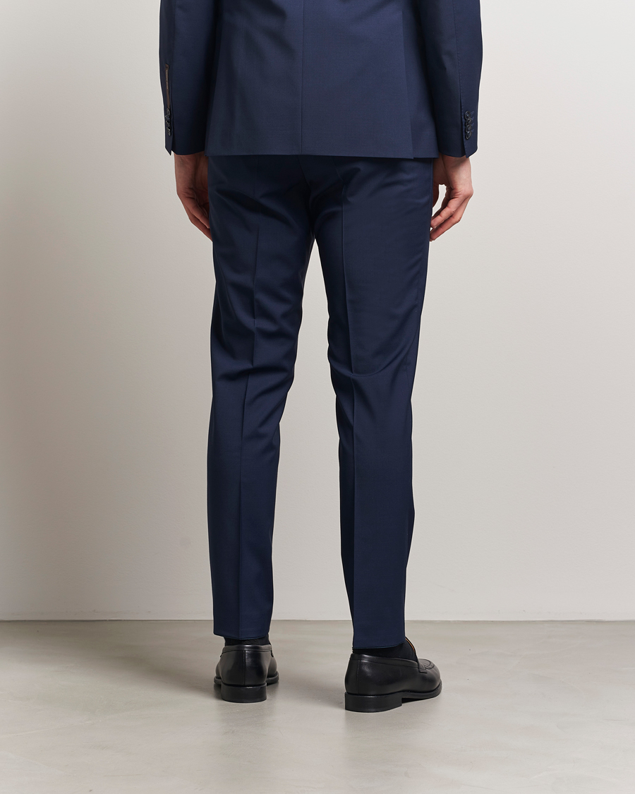 Herr | Byxor | Oscar Jacobson | Denz Wool Blend Trousers Navy