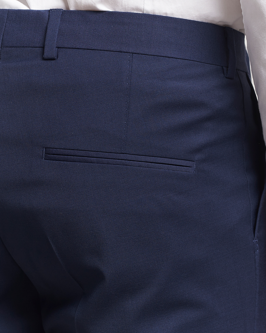Herr | Byxor | Oscar Jacobson | Denz Wool Blend Trousers Navy