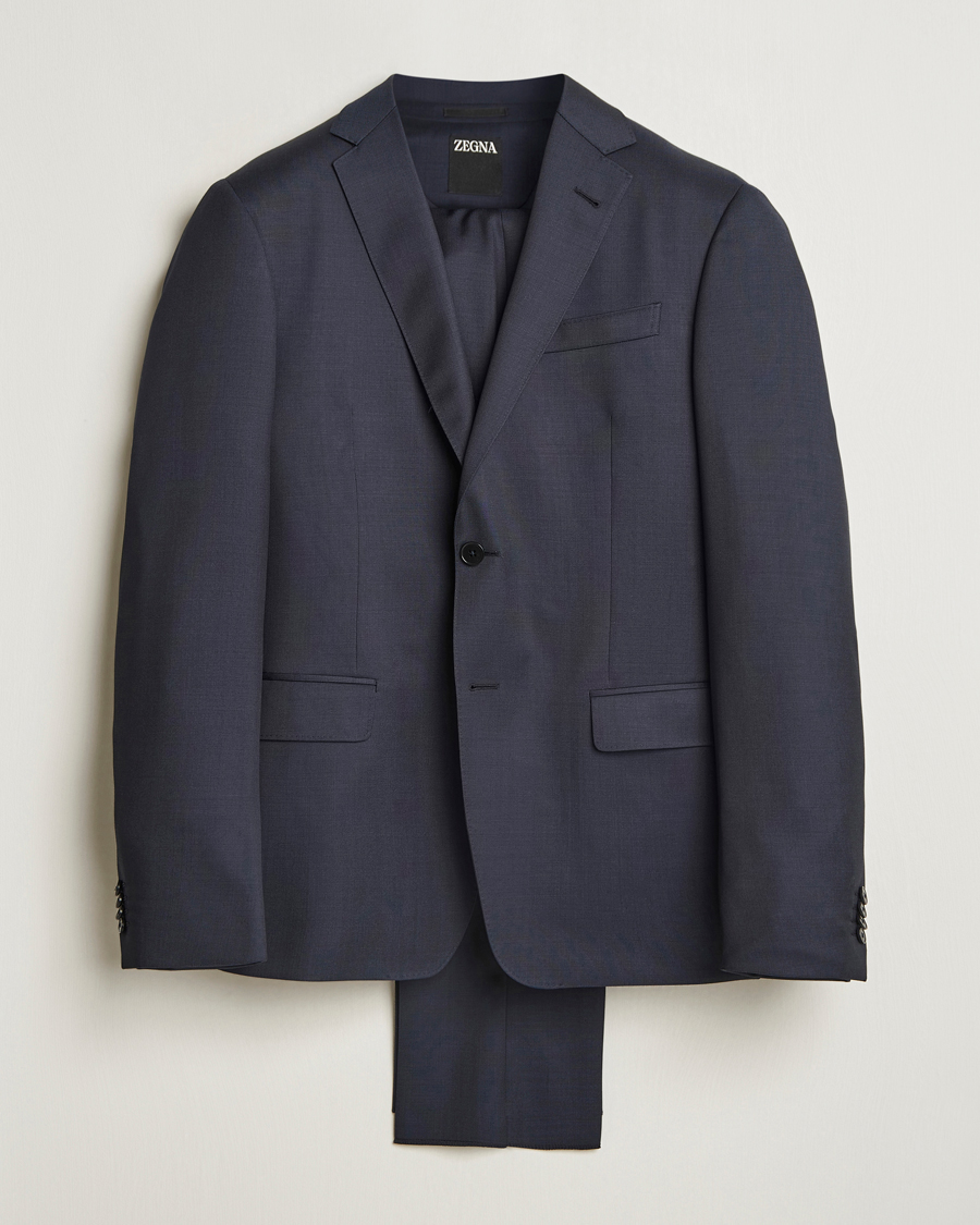 Herr | Kostymer | Zegna | Tailored Wool Suit Navy