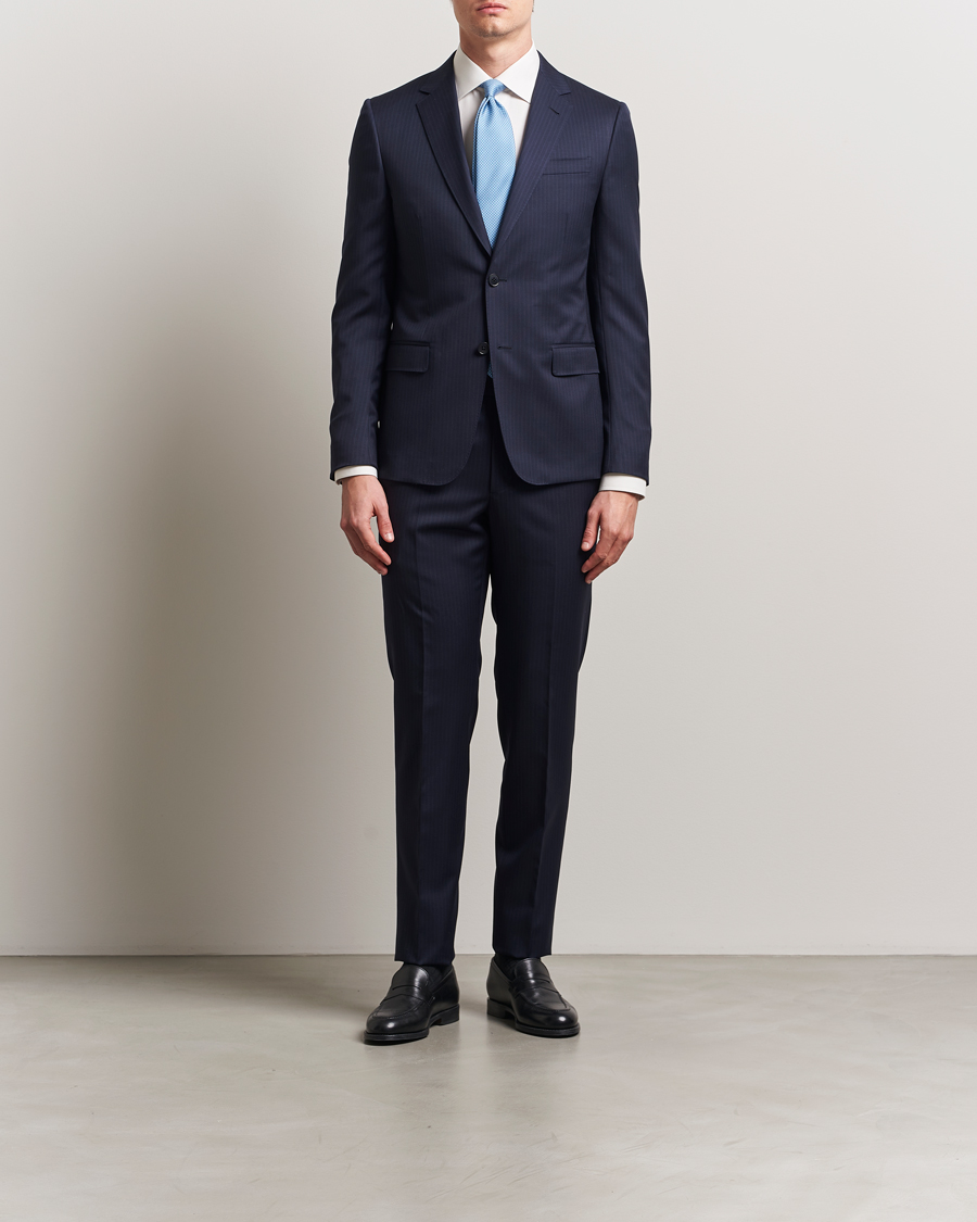 Herr | Kostymer | Zegna | Tailored Wool Suit Navy Stripe