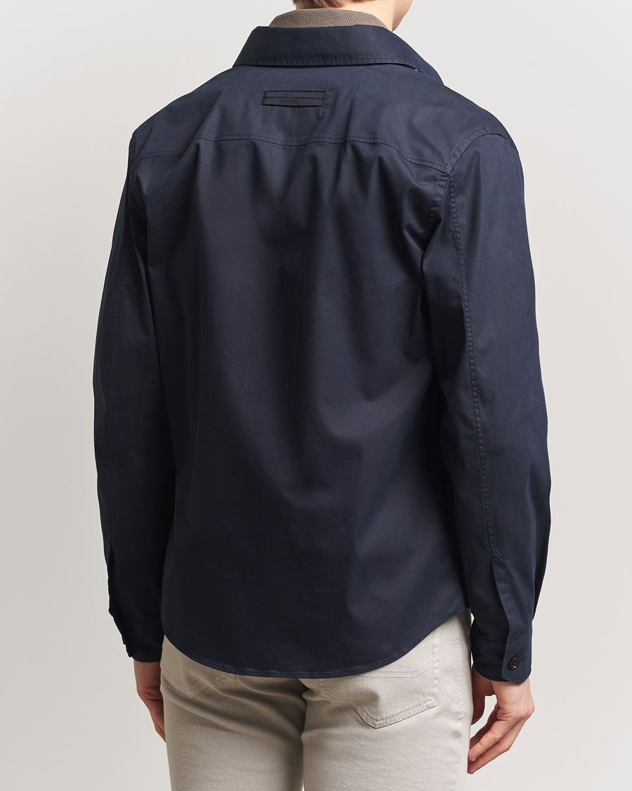 Herr | Skjortor | Zegna | Premium Cotton Overshirt Navy