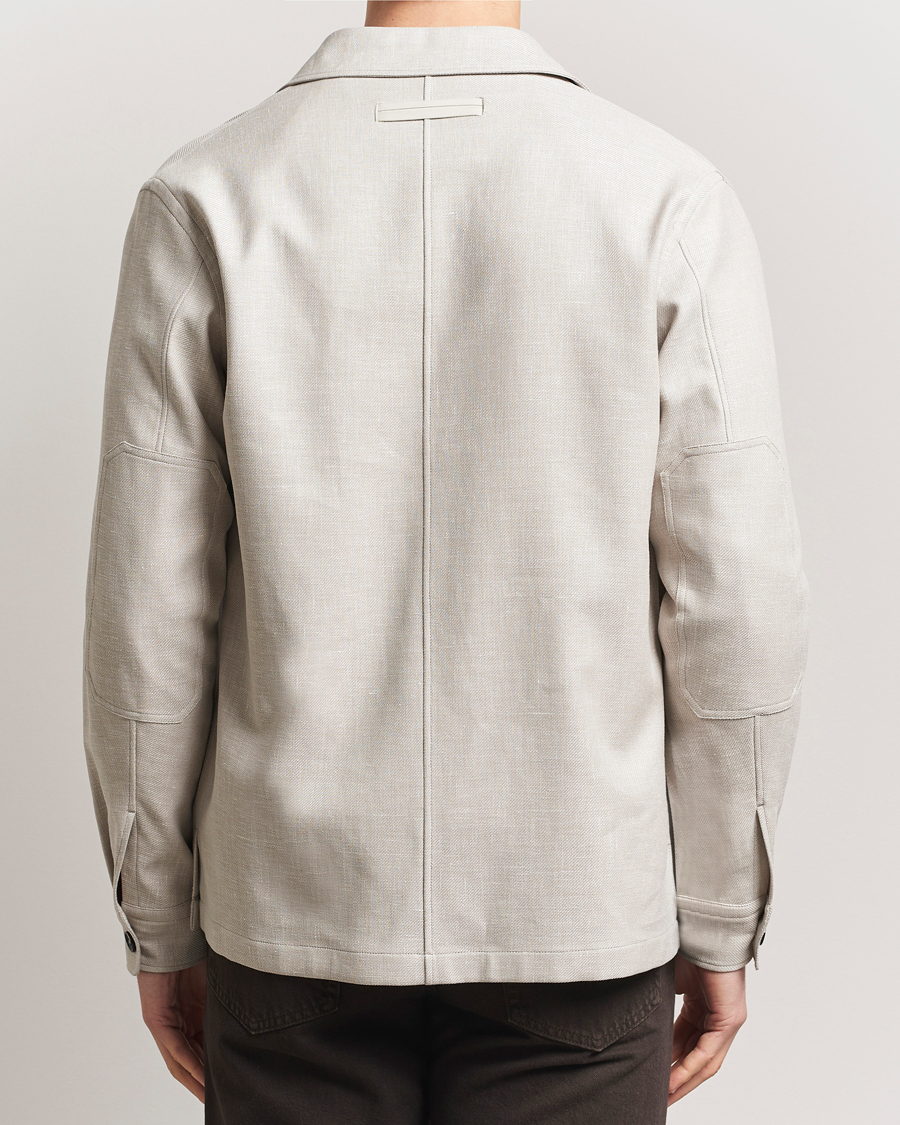 Herr | Skjortor | Zegna | Wool/Linen Shirt Jacket Beige