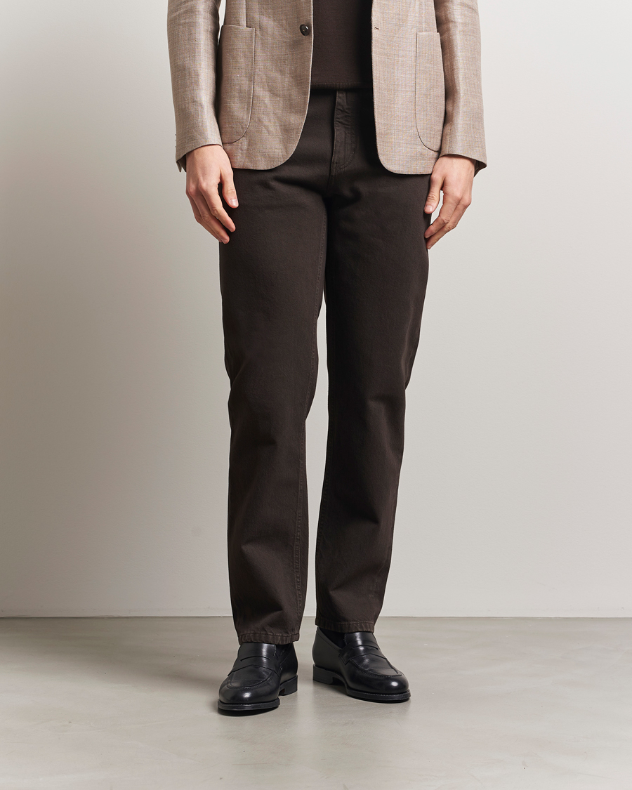 Herr | Byxor | Zegna | 5-Pocket Marbled Denim Pants Brown