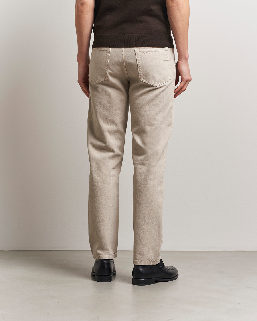 Herr | Byxor | Zegna | 5-Pocket Marbled Denim Pants Beige