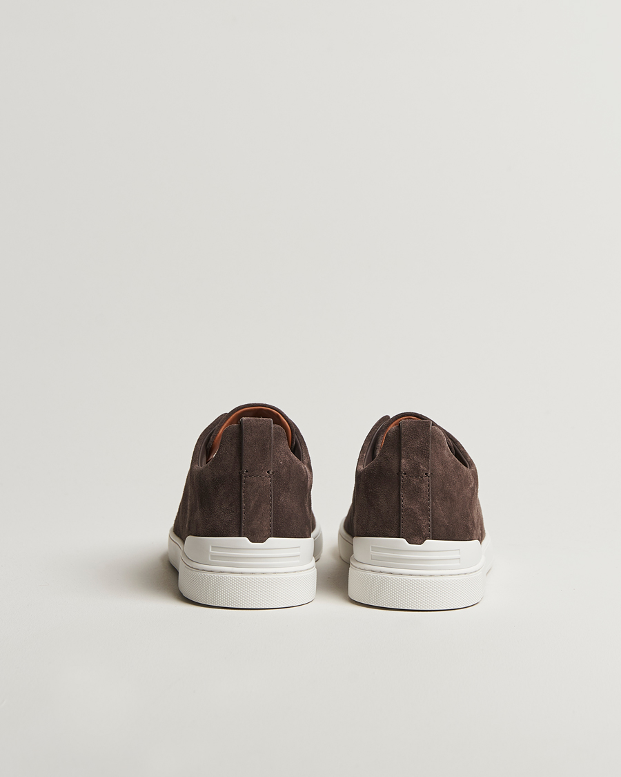 Herr | Sneakers | Zegna | Triple Stitch Sneakers Dark Brown Suede