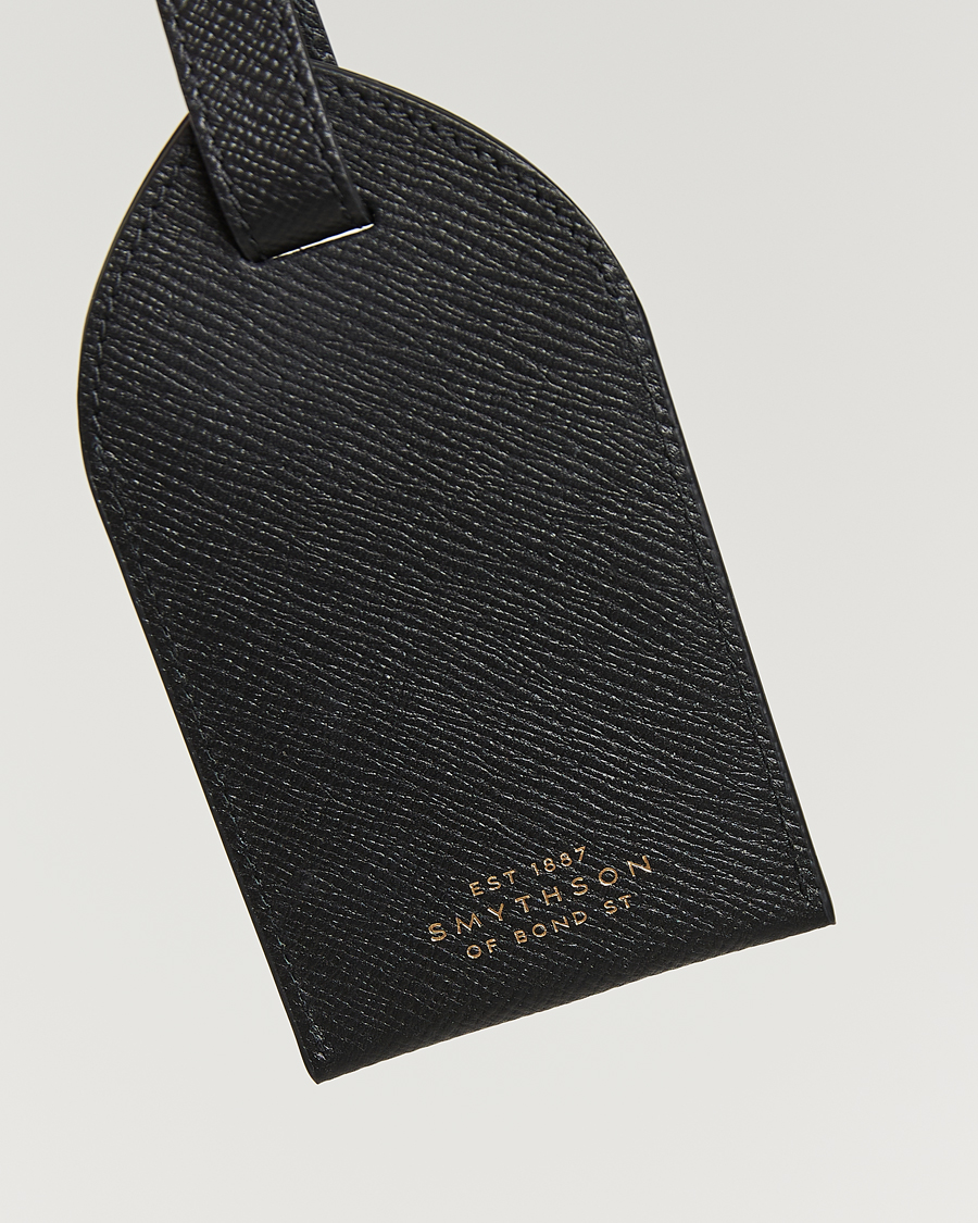 Herr | Till hemmet | Smythson | Panama Luggage Tag Black