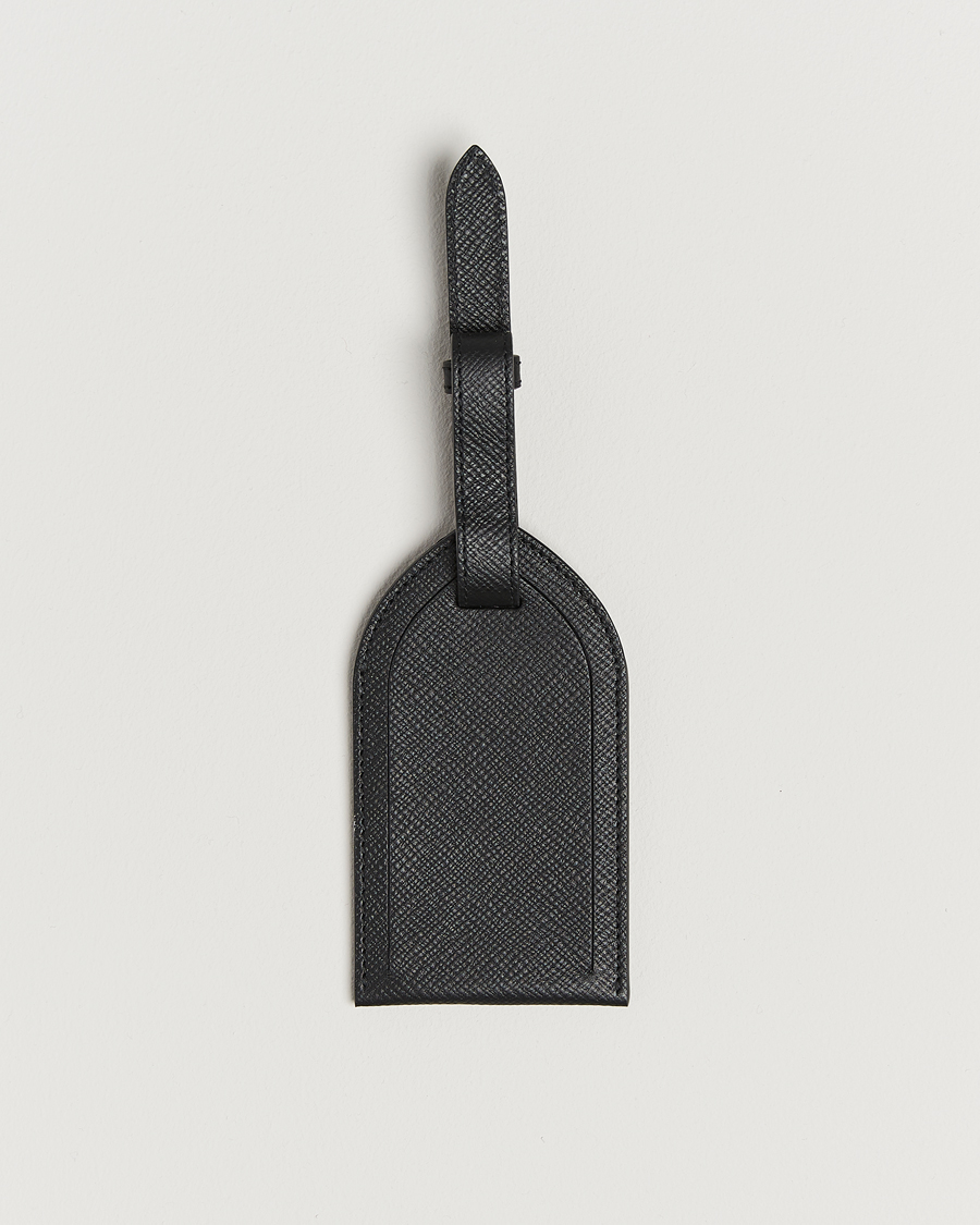 Herr | Till hemmet | Smythson | Panama Luggage Tag Black