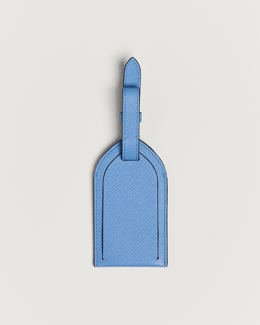 Herr | Till hemmet | Smythson | Panama Luggage Tag Nile Blue