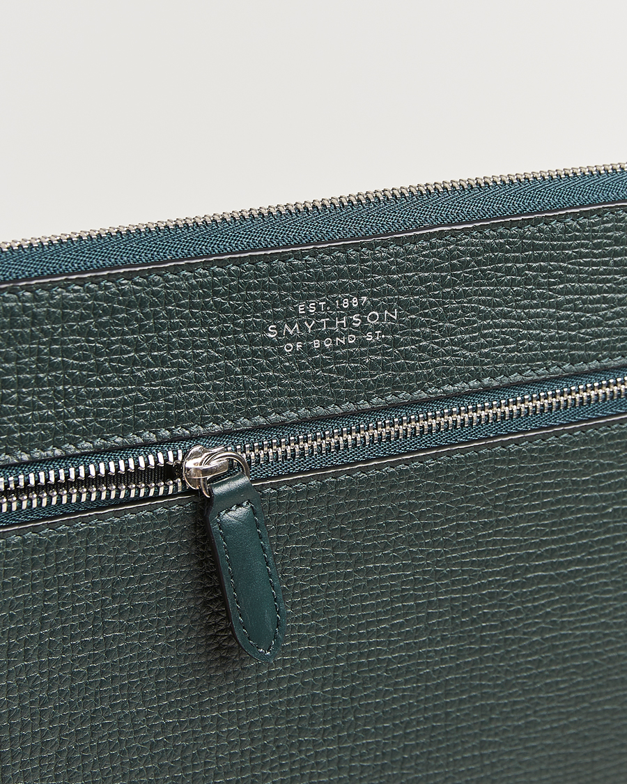 Herr | Smythson Ludlow Flat Organiser Pouch Bottle Green | Smythson | Ludlow Flat Organiser Pouch Bottle Green