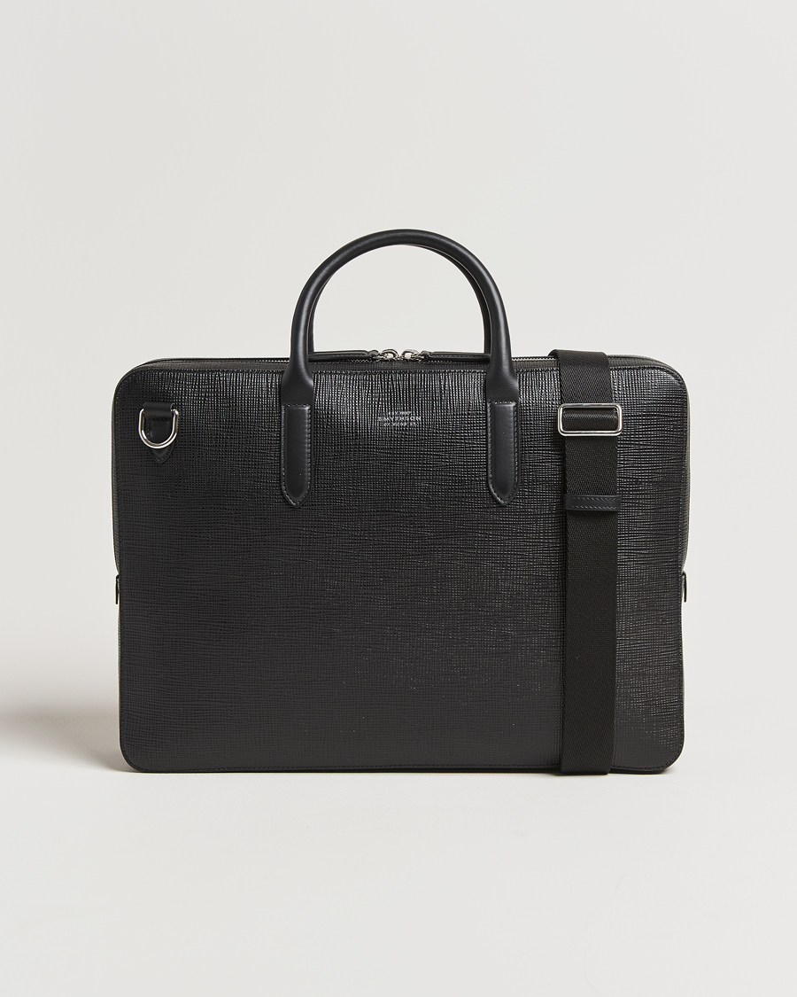 Herr | Väskor | Smythson | Panama Large Lightweight Briefcase Black