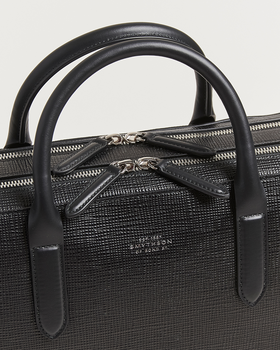 Herr | Väskor | Smythson | Panama Large Lightweight Briefcase Black