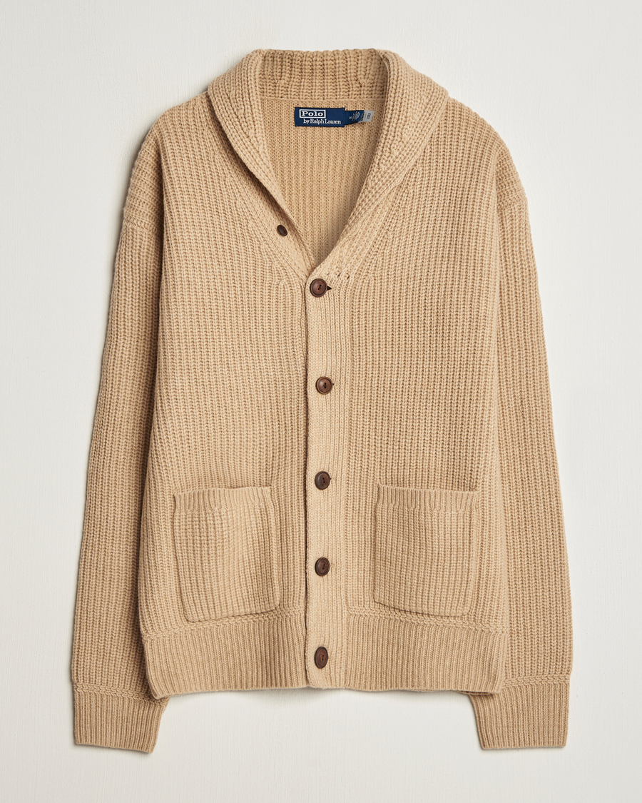 Herr | Tröjor | Polo Ralph Lauren | Wool/Cashmere Cardigan Dune Melange