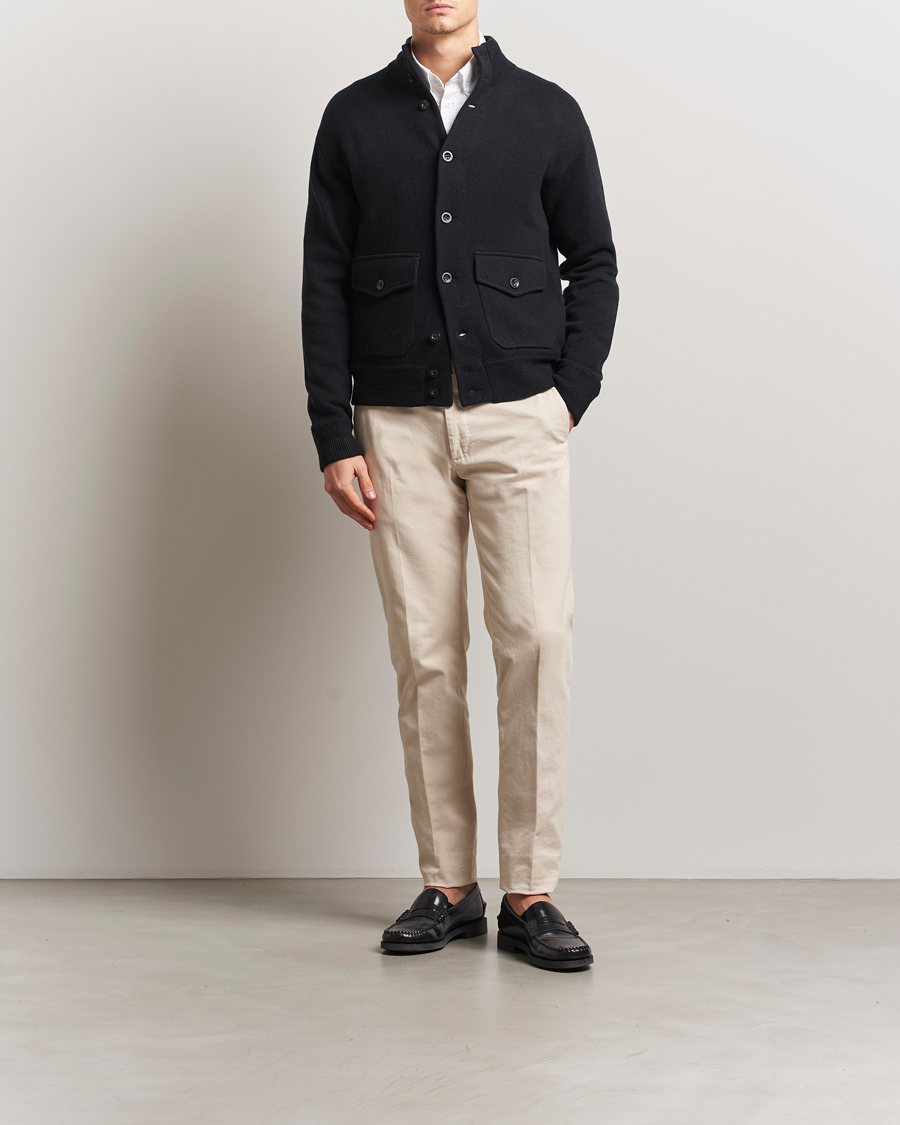 Herr | Tröjor | Polo Ralph Lauren | Wool Blend Cardigan Polo Black