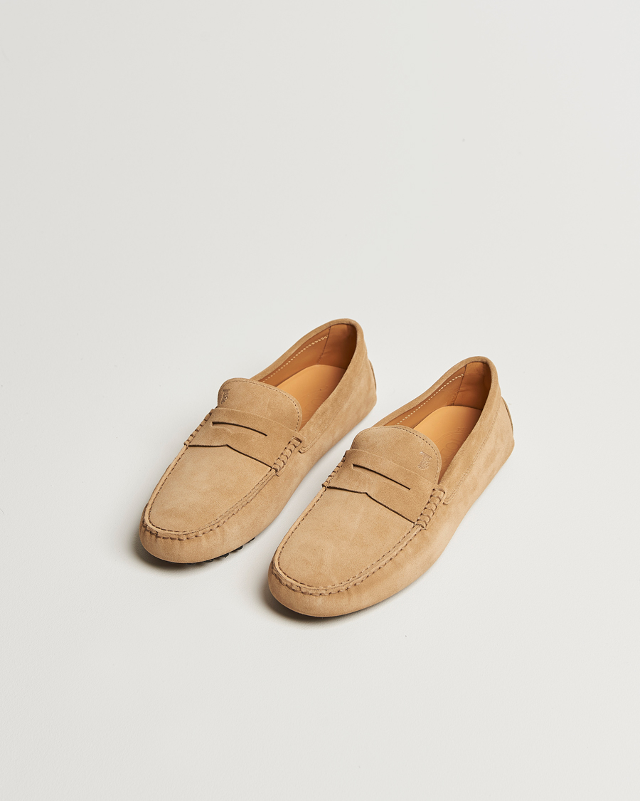 Herr | Tod's Gommino Carshoe Beige Suede | Tod's | Gommino Carshoe Beige Suede