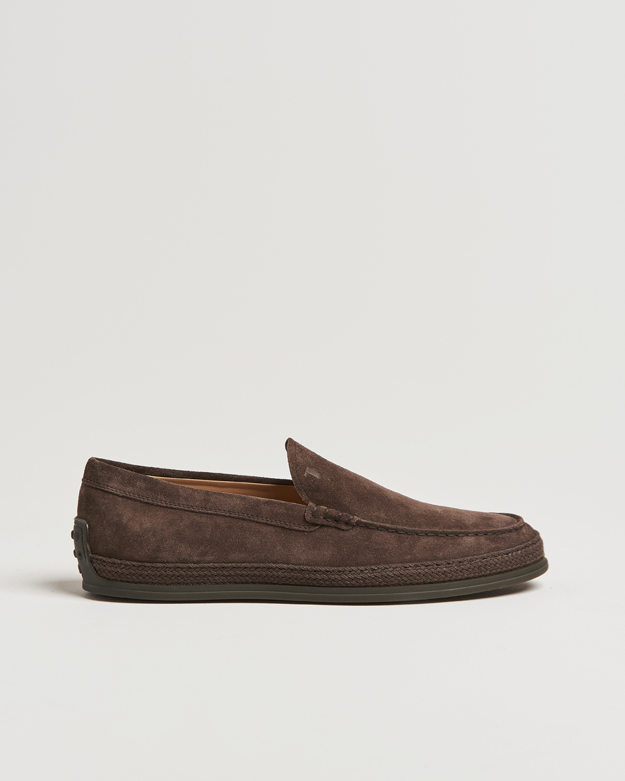 Herr | Tod's Raffia Loafer Dark Brown Suede | Tod's | Raffia Loafer Dark Brown Suede