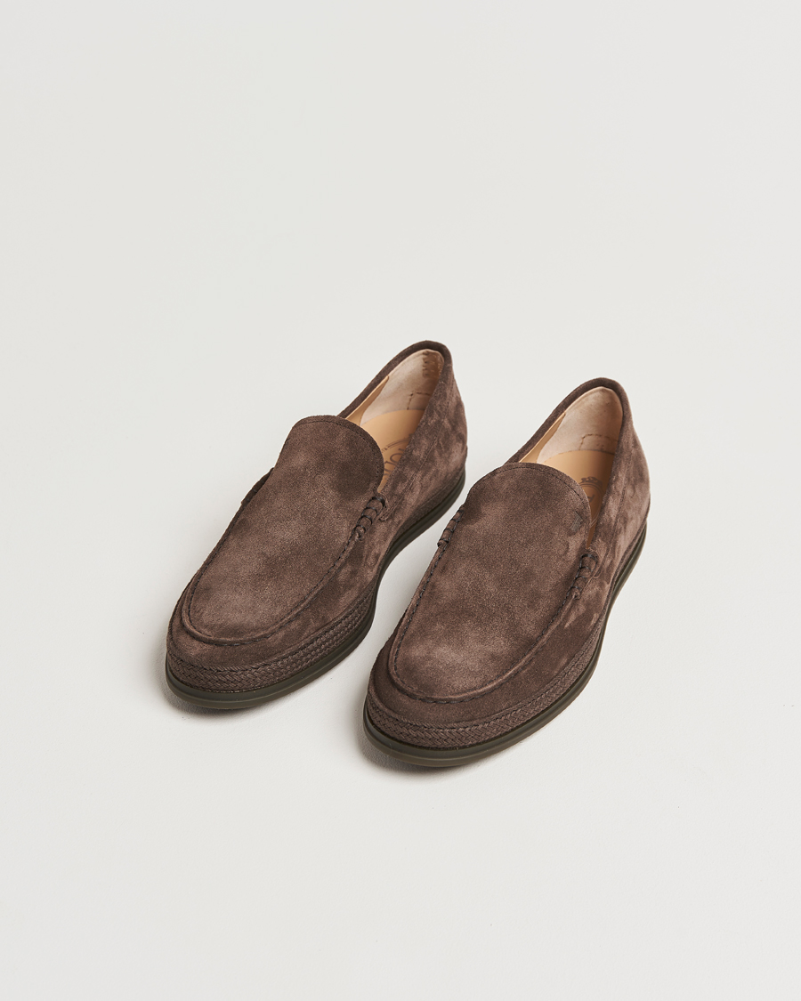 Herr | Tod's Raffia Loafer Dark Brown Suede | Tod's | Raffia Loafer Dark Brown Suede