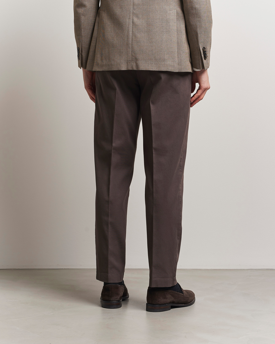 Herr | Byxor | Boglioli | Regular Fit Cotton Chinos Brown