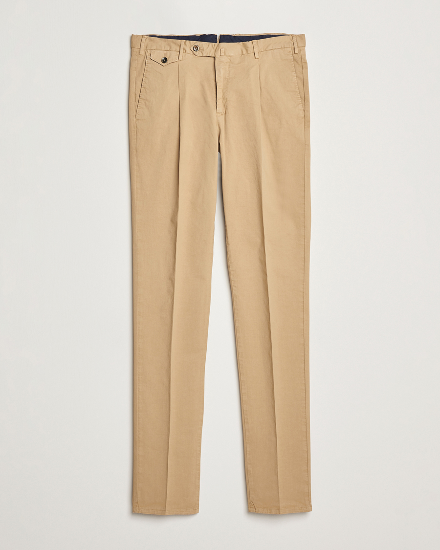 Herr | Byxor | PT01 | Gentleman Fit Cotton/Stretch Trousers Beige