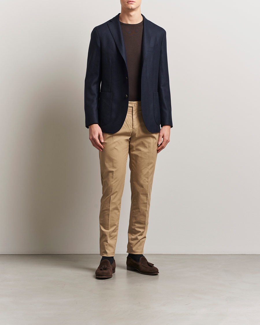 Herr | Byxor | PT01 | Gentleman Fit Cotton/Stretch Trousers Beige