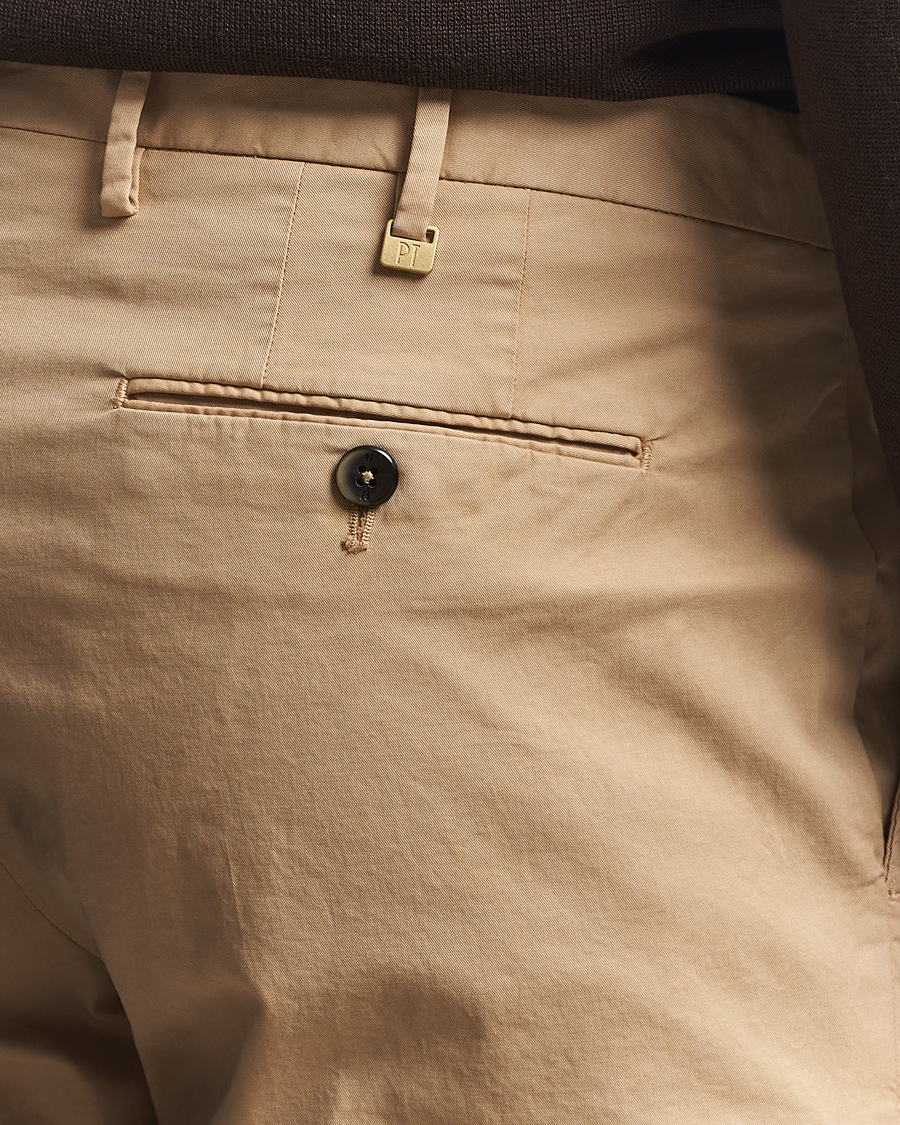 Herr | Byxor | PT01 | Gentleman Fit Cotton/Stretch Trousers Beige