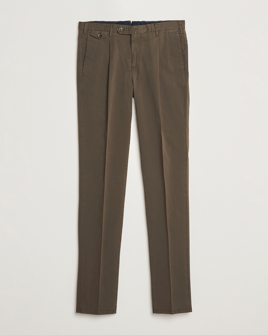 Herr | Byxor | PT01 | Gentleman Fit Cotton/Stretch Trousers Brown