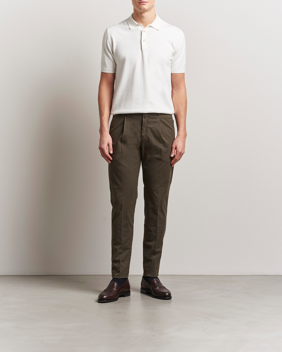 Herr | Byxor | PT01 | Gentleman Fit Cotton/Stretch Trousers Brown