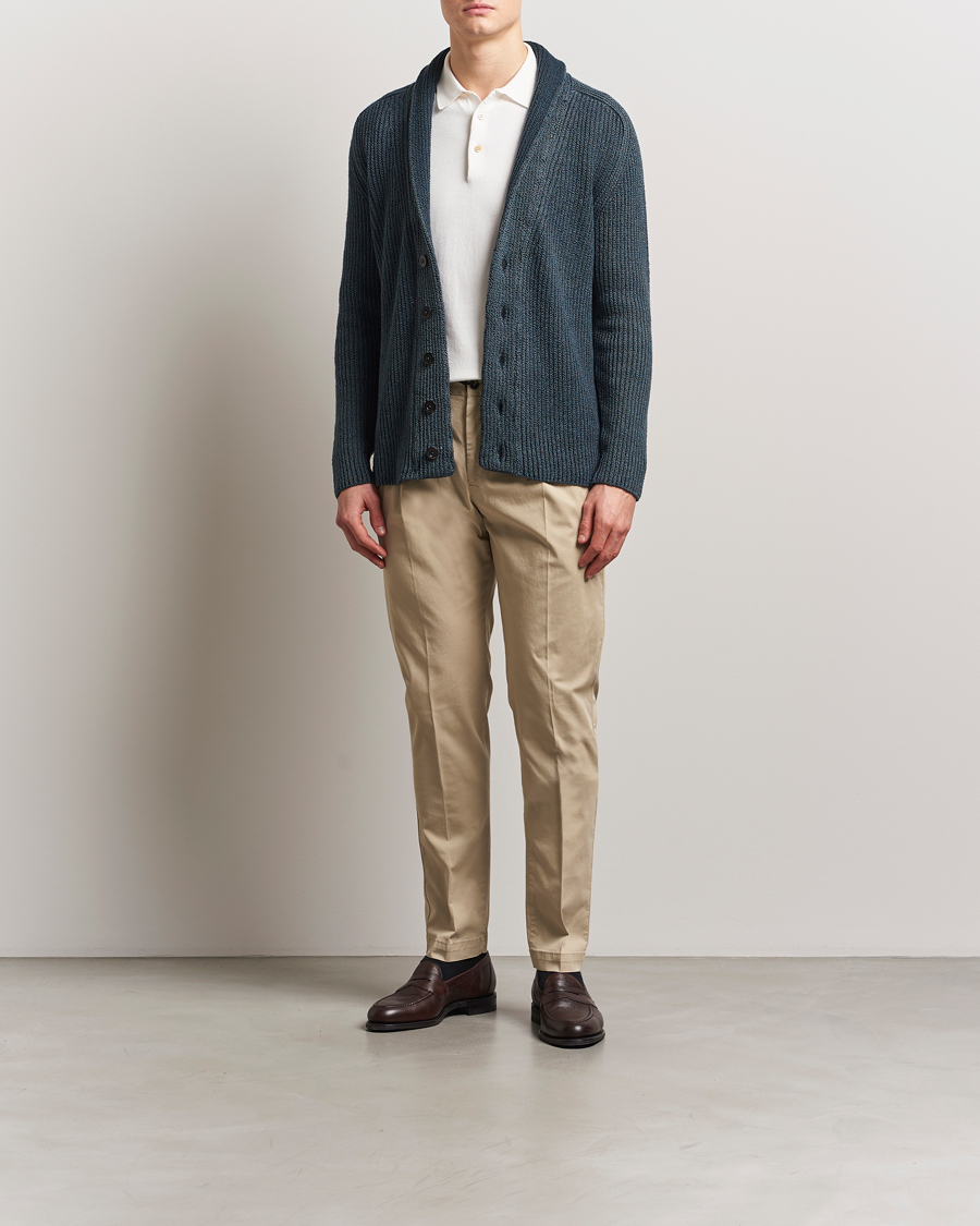 Herr | Byxor | PT01 | Soft Cotton/Stretch Drawstring Pants Beige