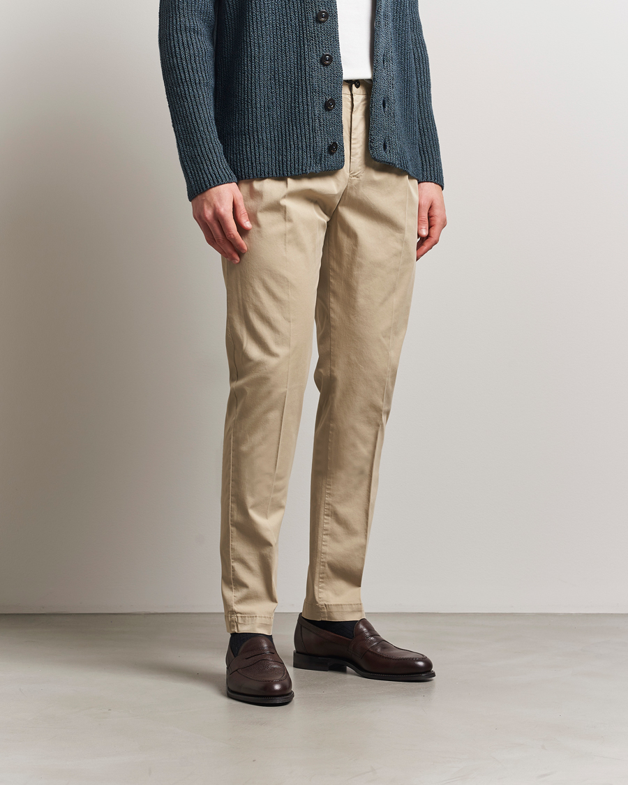 Herr | Byxor | PT01 | Soft Cotton/Stretch Drawstring Pants Beige