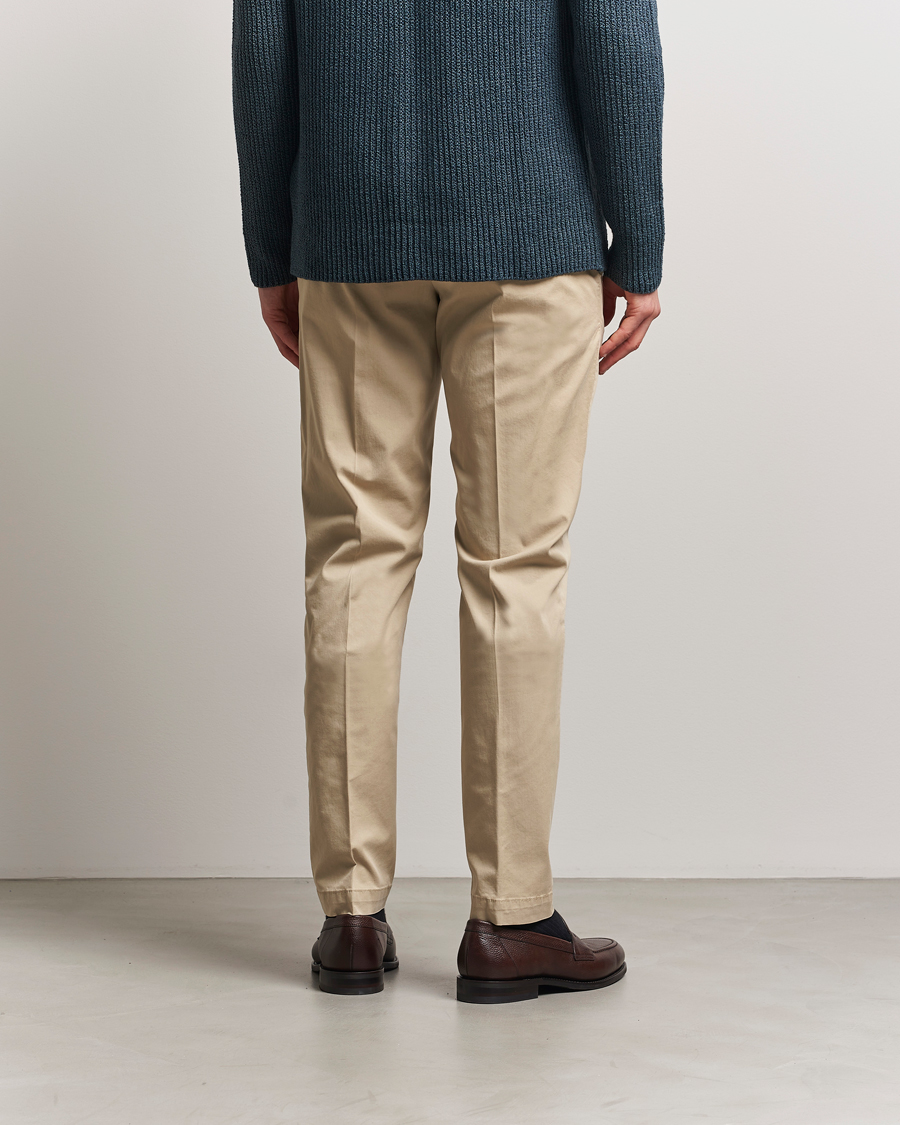 Herr | Byxor | PT01 | Soft Cotton/Stretch Drawstring Pants Beige