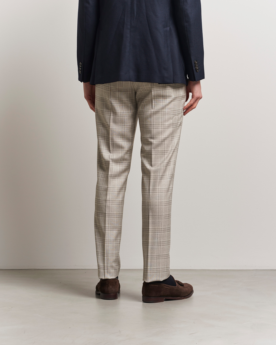 Herr | Byxor | PT01 | Gentleman Fit Check Wool Trousers Beige