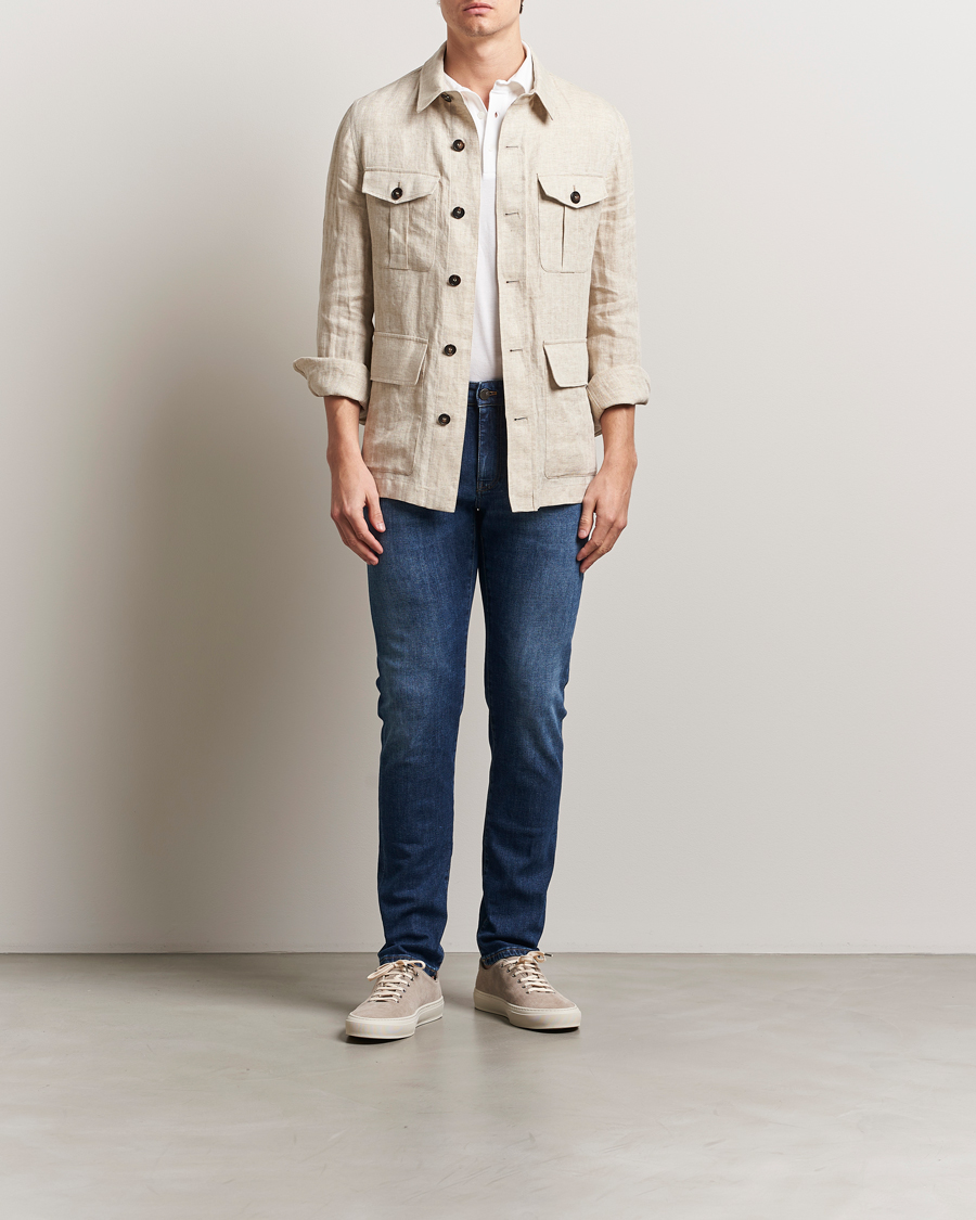 Herr | Jeans | PT01 | Slim Fit Stretch Jeans Dark Blue Wash