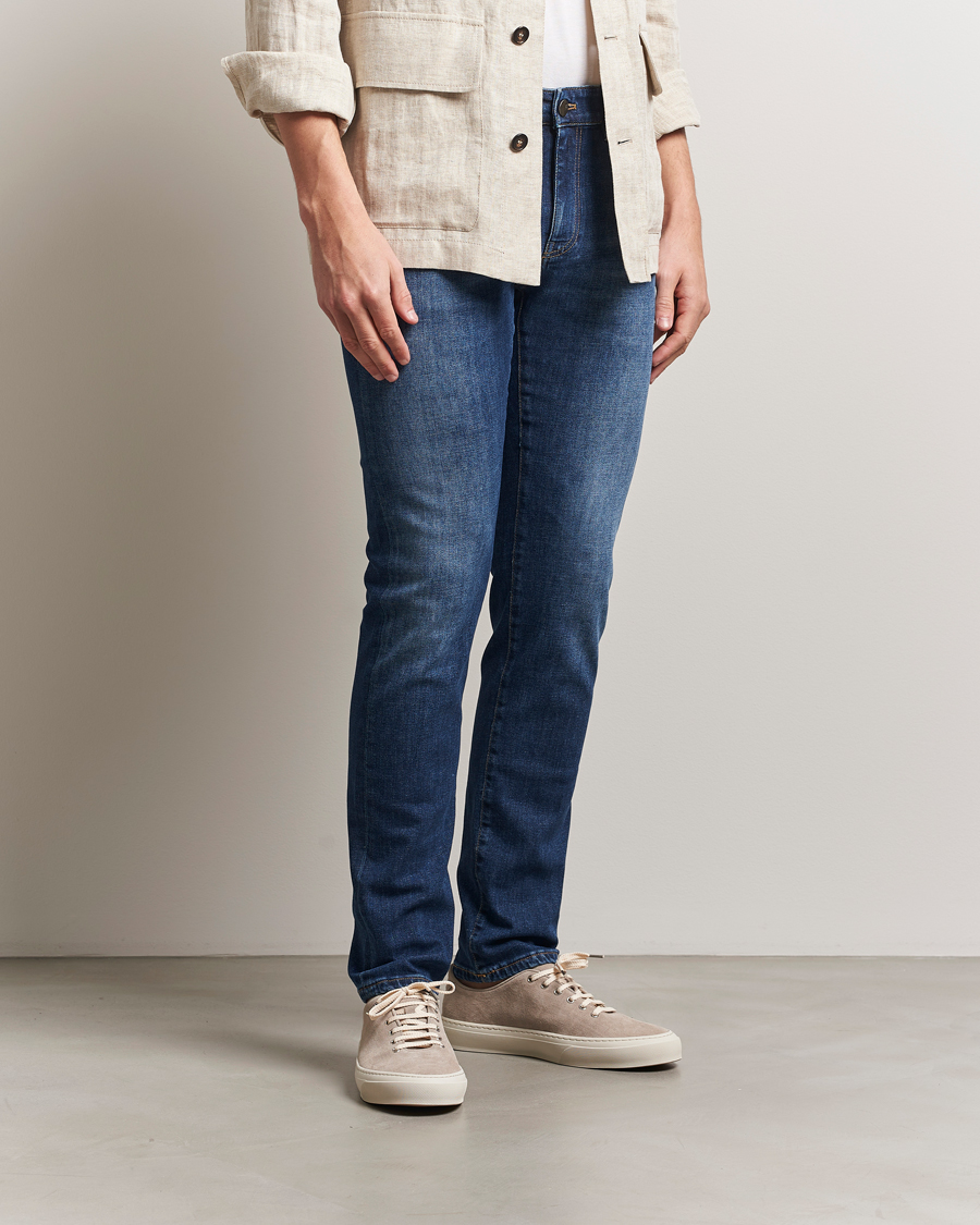 Herr | Jeans | PT01 | Slim Fit Stretch Jeans Dark Blue Wash