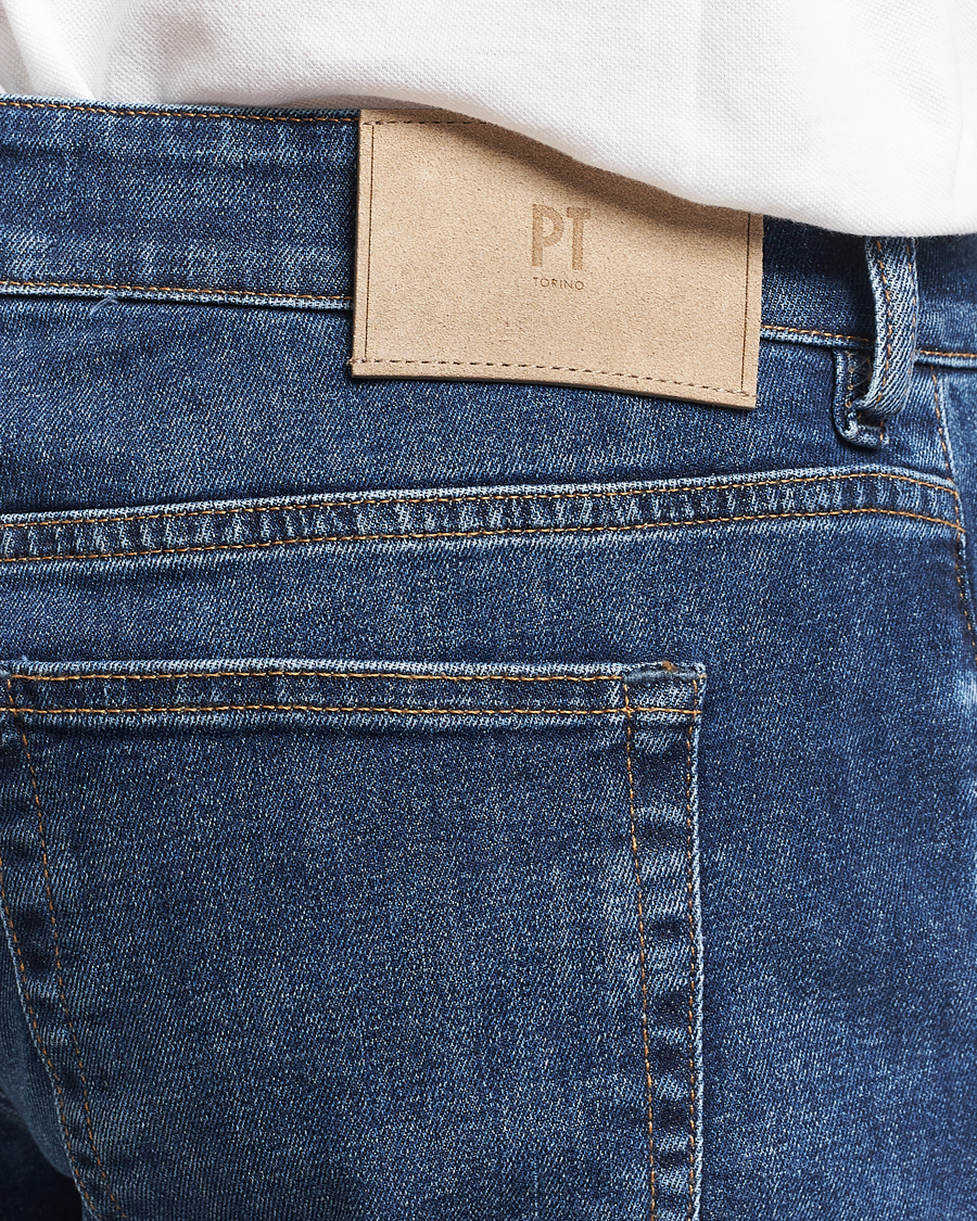 Herr | Jeans | PT01 | Slim Fit Stretch Jeans Dark Blue Wash