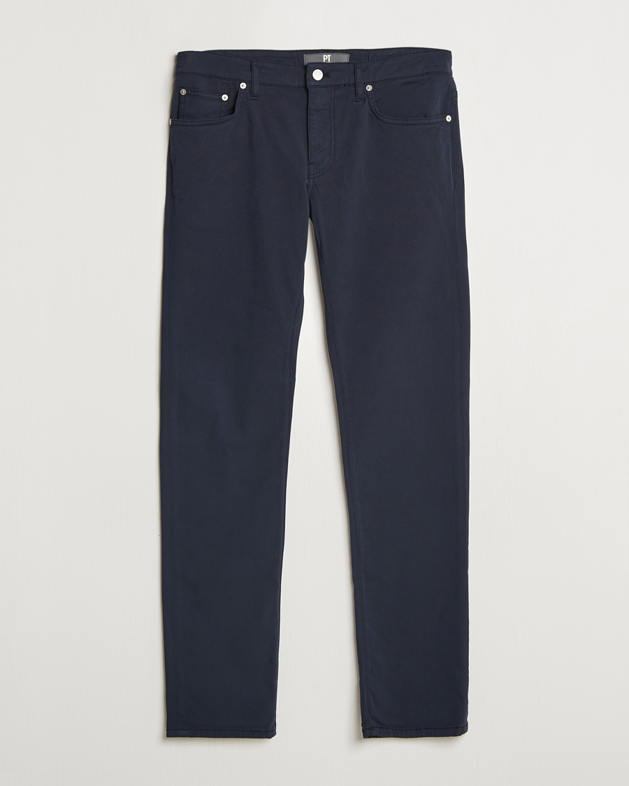 Herr | Byxor | PT01 | Slim Fit 5-Pocket Pants Navy