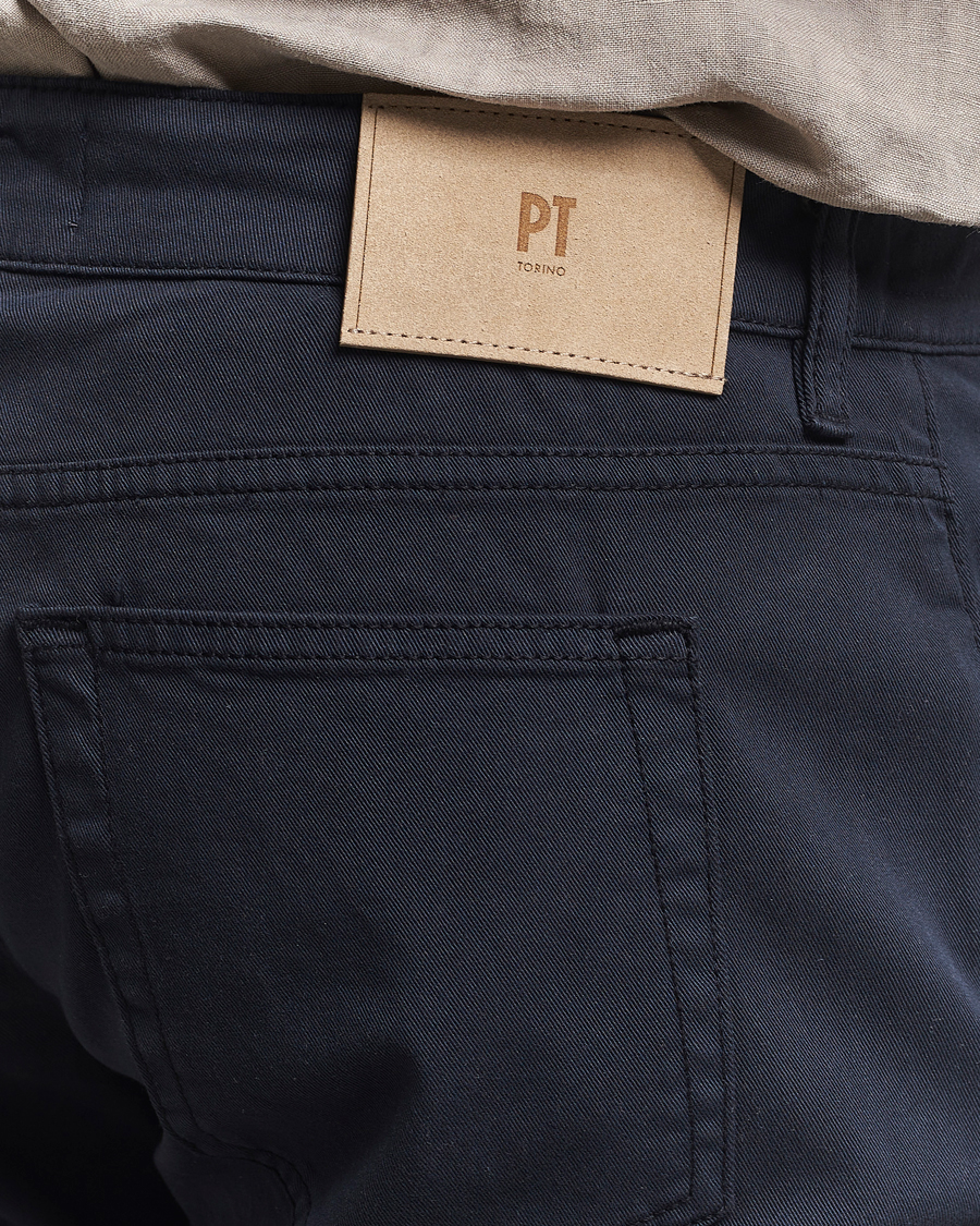 Herr | Byxor | PT01 | Slim Fit 5-Pocket Pants Navy