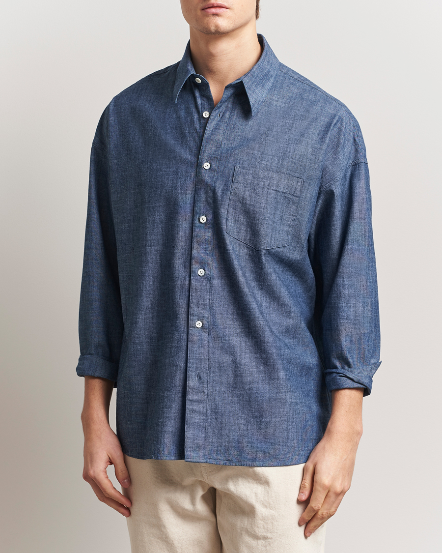 Herr | Skjortor | Sunflower | Stable Chambray Shirt Rinse