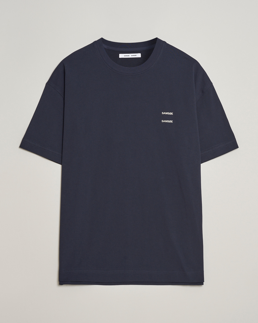 Herr | T-Shirts | Samsøe Samsøe | Joel Organic Cotton T-Shirt Salute Navy