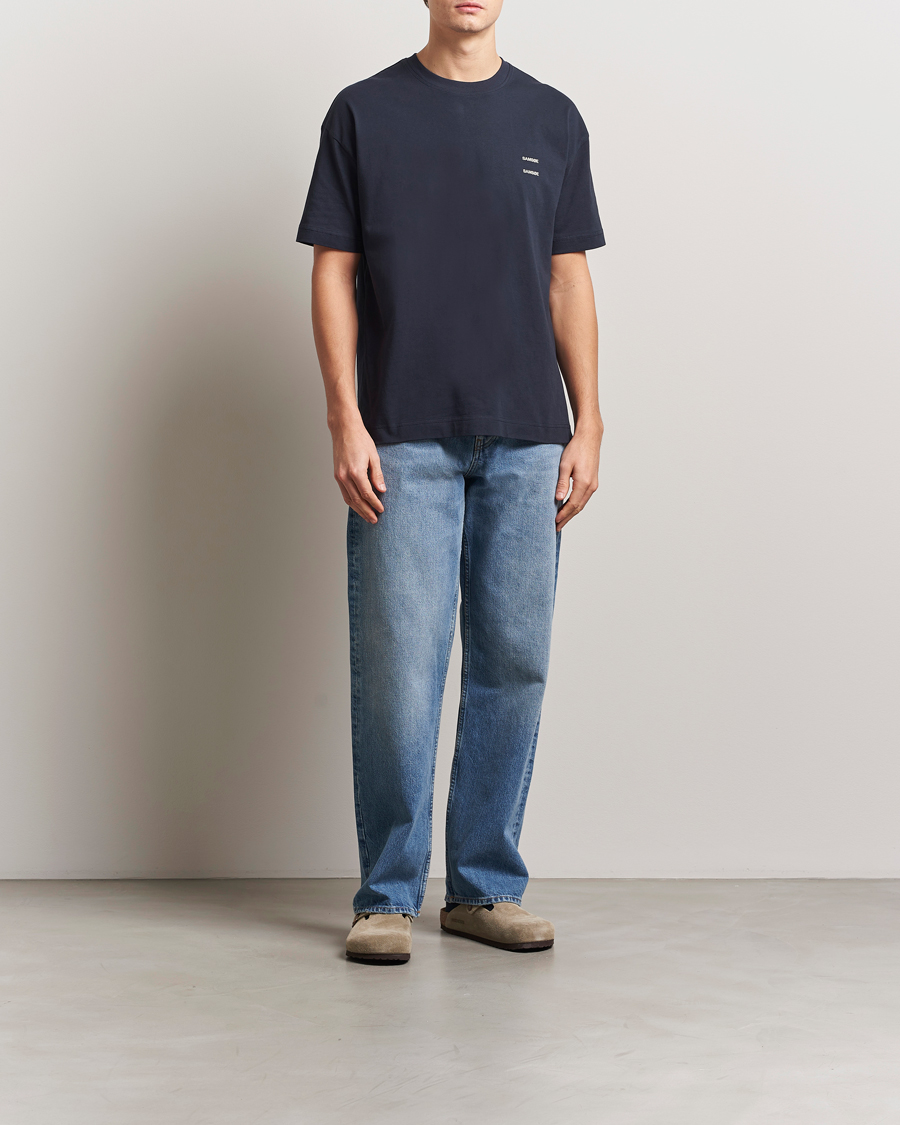 Herr | T-Shirts | Samsøe Samsøe | Joel Organic Cotton T-Shirt Salute Navy