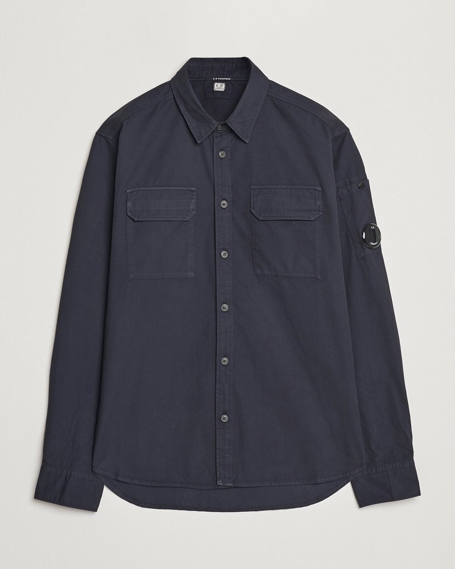 Herr | Skjortor | C.P. Company | Organic Gabardine Pocket Shirt Navy