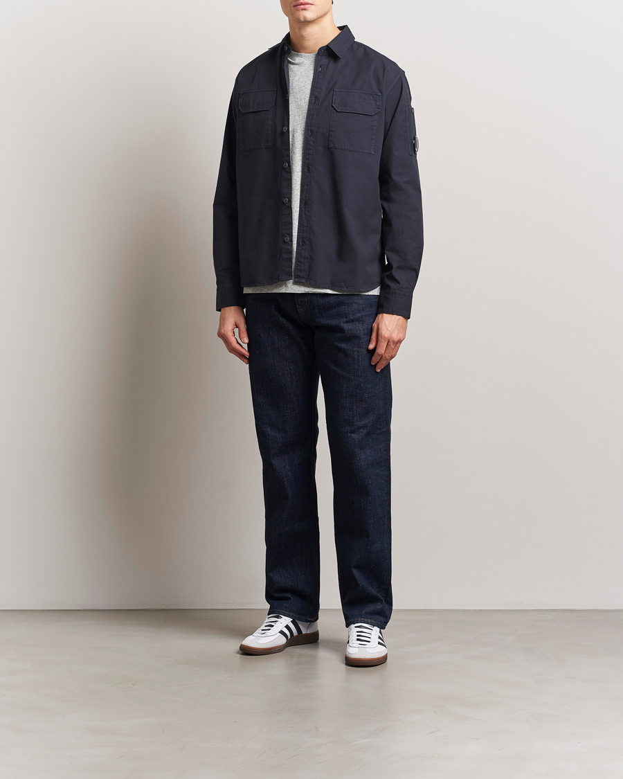 Herr | Skjortor | C.P. Company | Organic Gabardine Pocket Shirt Navy