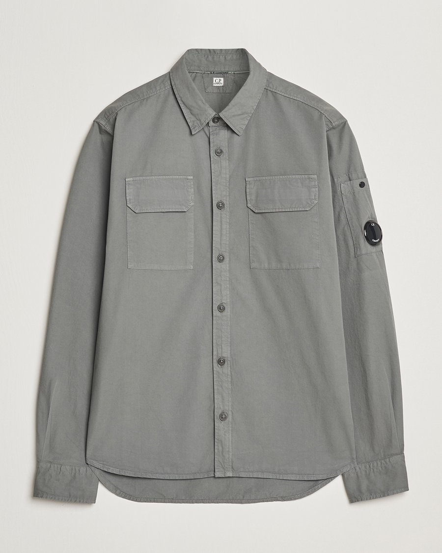 Herr | Skjortor | C.P. Company | Organic Gabardine Pocket Shirt Grey