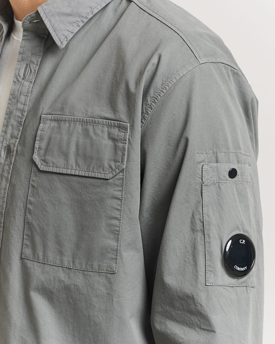 Herr | Skjortor | C.P. Company | Organic Gabardine Pocket Shirt Grey