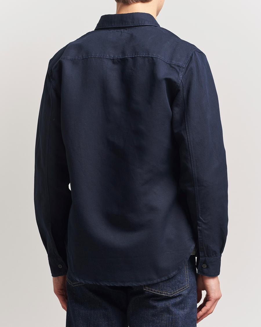 Herr | Skjortor | C.P. Company | Cotton/Linen Pocket Overshirt Navy