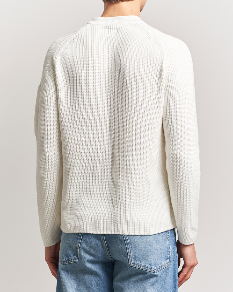 Herr | Tröjor | C.P. Company | Sea Island Cotton Crewneck White