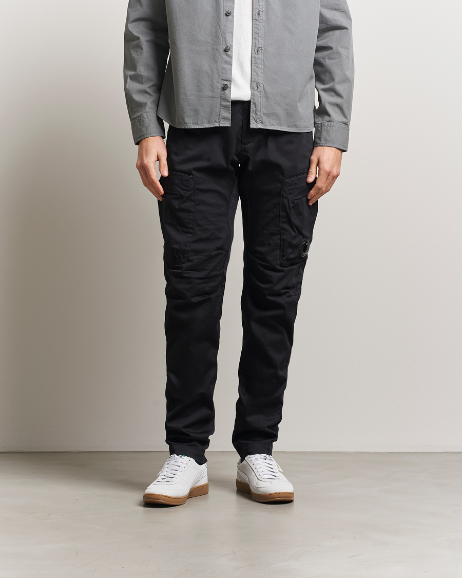 Herr | Byxor | C.P. Company | Satin Stretch Cargo Pants Black