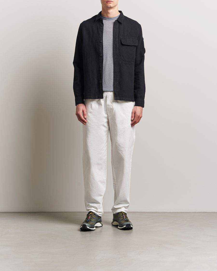 Herr | Byxor | C.P. Company | Microreps Drawstring Pants White