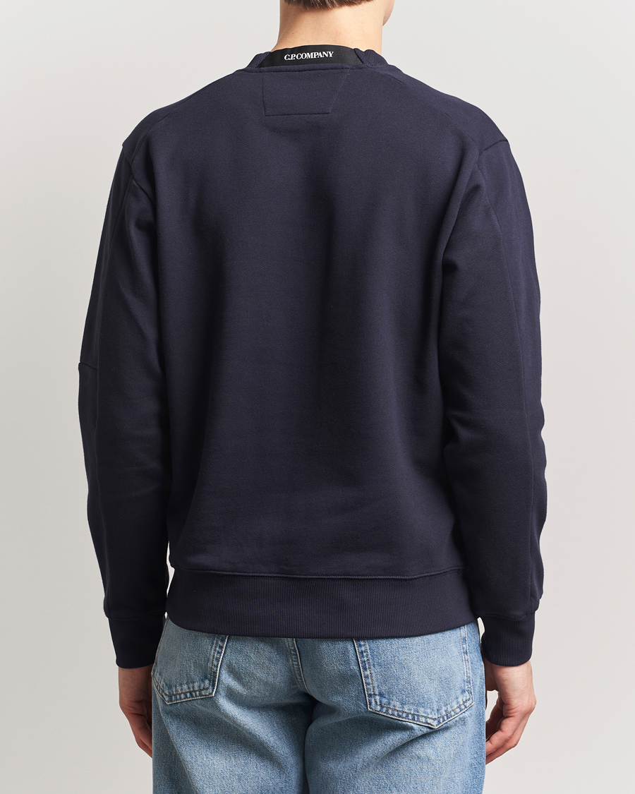 Herr | Tröjor | C.P. Company | Diagonal Raised Fleece Lens Sweatshirt Navy