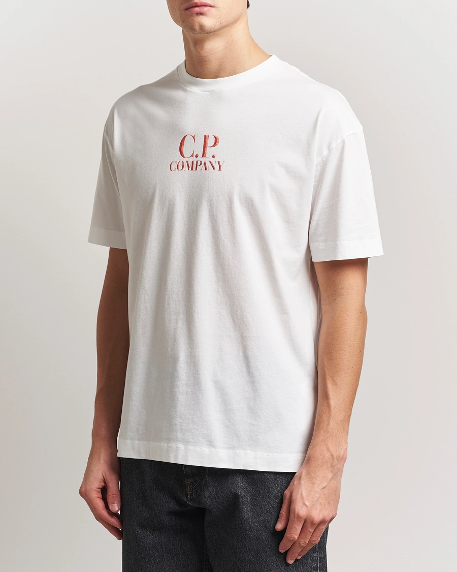 Herr | T-Shirts | C.P. Company | Short Sleeve Back Logo T-Shirt White