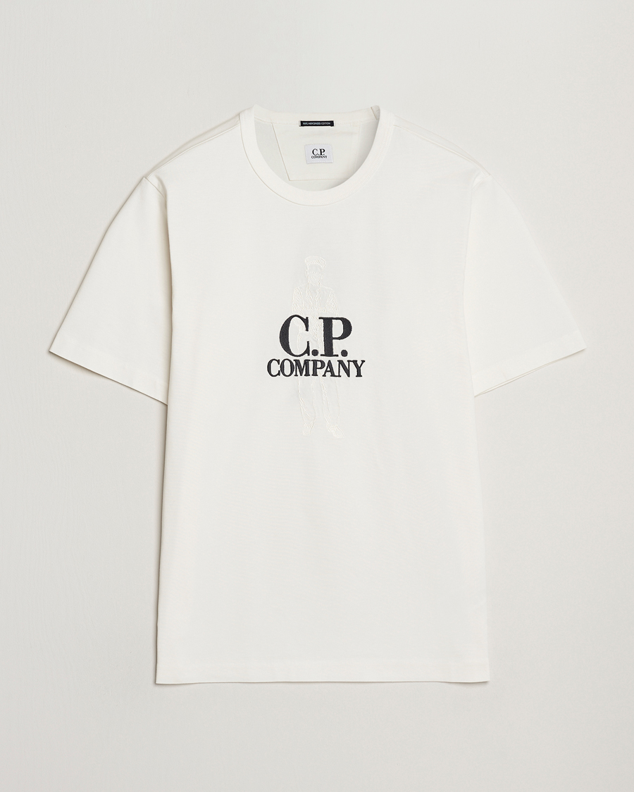 Herr | T-Shirts | C.P. Company | Mercerized Heavy Cotton Back Logo T-Shirt White