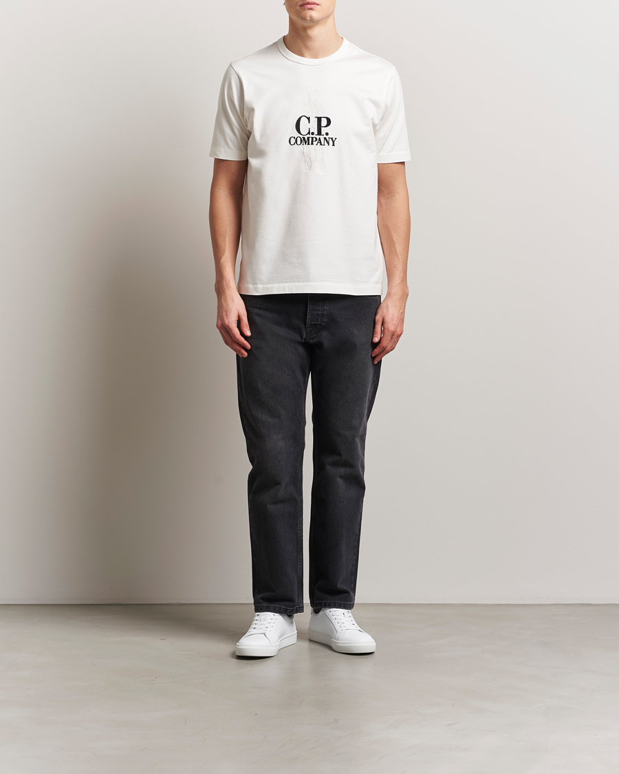 Herr | T-Shirts | C.P. Company | Mercerized Heavy Cotton Back Logo T-Shirt White